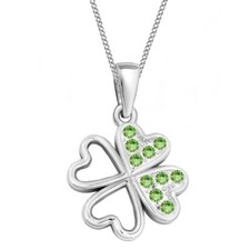 Zirkonia Kleeblatt Anhänger