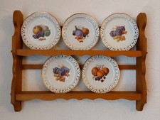 Teller Regal Tellerboard Wandregal mit 5 Porzellan Tellern - Oremont Bavaria