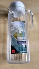 Luminarc Wasserkrug Küchenkrug 1,1 L Quadro Glaskaraffe Saftkanne