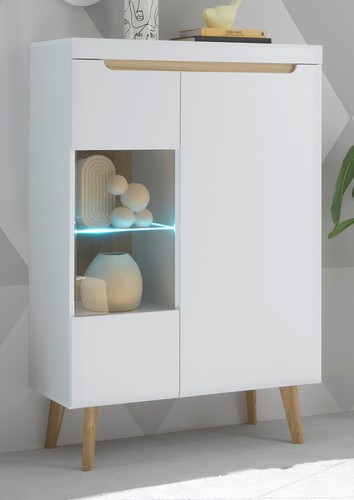Vitrine highboard weiß matt - highboard,