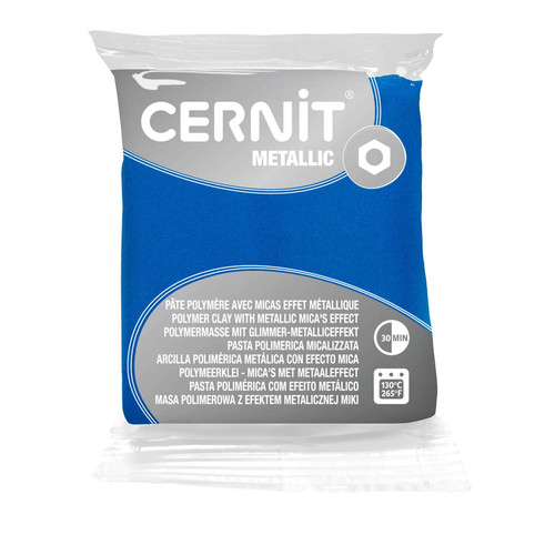 Cernit metallic 56g blau - metallic,