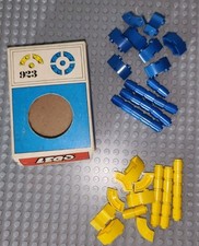 Lego System 923 + OVP *60er Jahre* 50 Steine rund + halbrund in blau und gelb