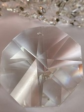 1x Kristallglas 1-Loch Octagons 65mm Crystal Swarovski Lüster Deko