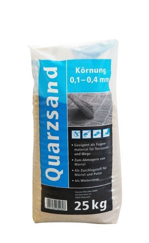 Quarzsand feuergetrocknet - , 25