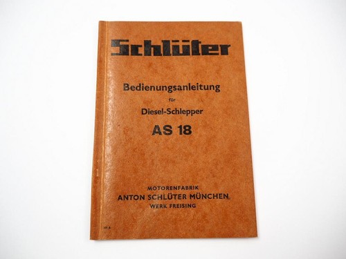 Schlüter as18 dieselschlepper - schlüter,