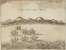 Jakarta, Batavia, Indonesien, um 1750, Kupferstich Barock Unbekannt (18.Jhd)