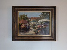 Ölgemälde "Blumenmarkt"