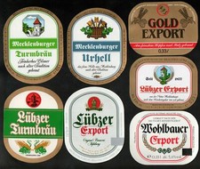 7 Bieretiketten DDR + später