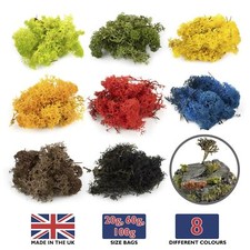 WWS Lichen Flechte Modell Moos Laub - Modellbau Modellbahn Baum Busch Hecke