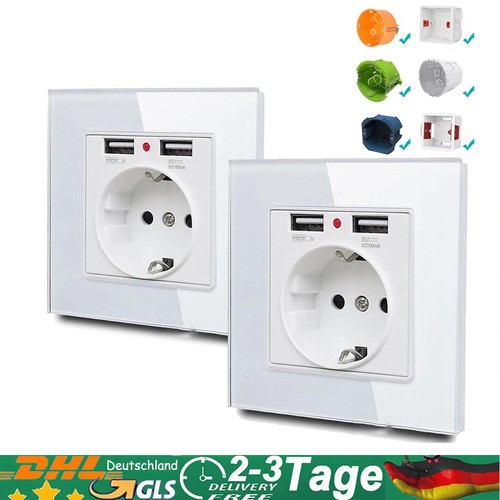 Unterputz steckdose mit 2 - 2x,