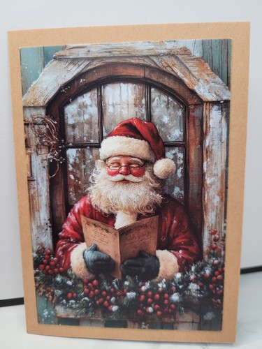 Weihnachtskarte weihnachtsmann - weihnachtskarte,