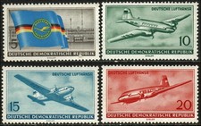 DDR MiNr.: 512 / 515 ** postfrisch Luftverkehr Lufthansa