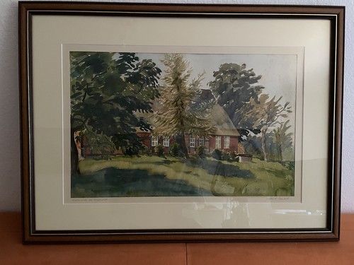 Gemälde aquarell signiert - gemälde,