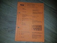 ABE TÜV Prüfbericht Mercedes 123 D C Steppan Frontspoiler Stoßstange vorne