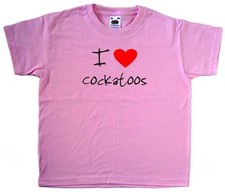 I Love Heart Cockatoos Pink