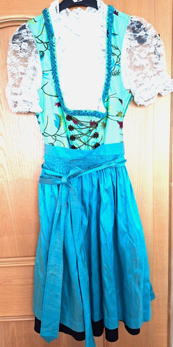 Dirndl türkis schwarz grün - dirndl, türkis/schwarz/grün