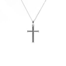 Cable Chain Kette Halskette Anhänger Kreuz 925 Sterling Silber Damen Herren