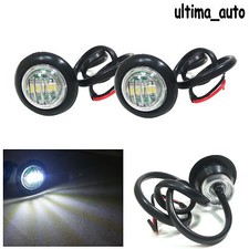 2pcs LED White Round Front