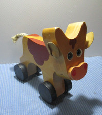 Kuh Holz  Kuh auf Rädern
