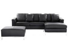 Elegantes Ecksofa mit Hocker