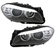 Scheinwerfer Set für 5er BMW F10 F11 2009-2013 H7 Halogen Angel Eyes LWR