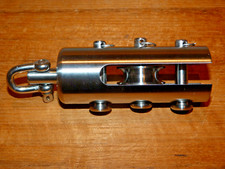 Topwirbel kugelgelagert mit Fallscheibe, Edelstahl, Rollfock, Fockroller, Wirbel