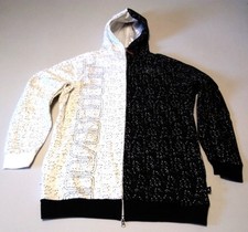 Jordan Flight Sportjacke Hoody Weiß Schwarz Seiten tauschbar Gr. M 