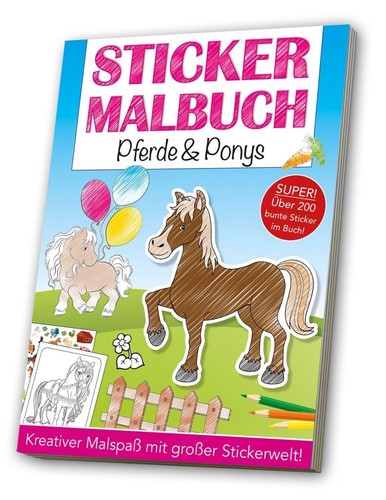 Stickermalbuch pferde ponys - stickermalbuch:,