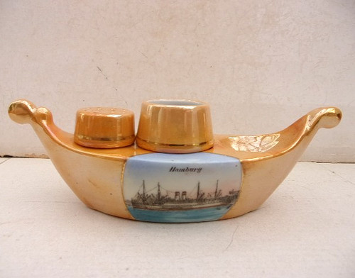 Art deco porzellan gondel - art,