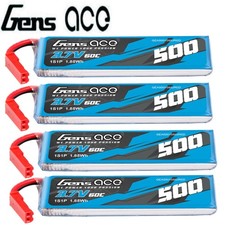 4X Gens Ace 500mAh 3.7V 60C 1S