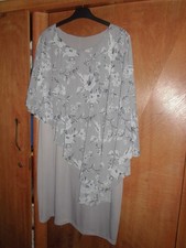 Graues Damen Party-Kleid, Gr. 5XL = ca. 50