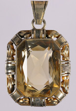 ART DECO Anhänger Citrin