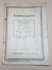 KFZ Brief Kraftfahrzeugbrief
