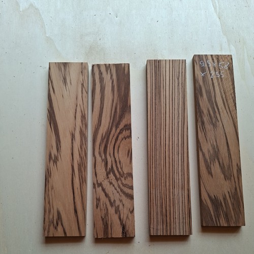 Zebrano 5x58x255mm set mit - 9,5x58x255mm.,