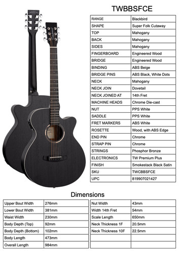 Neu gitarre tanglewood modell - neu,