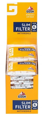Gizeh slim filter aktivkohle - slim,