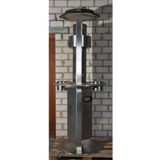 Rosconi RSE 500 Raucherpilz, rund Ø 90, Edelstahl, Stehtisch, Rauchabzug mit Bel