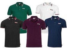 Lonsdale Lion Polo Shirt 100% Cotton Pique Boxing Embroidered Logo Slim-Fit Hemd