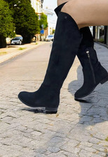 LAURA BIAGIOTTI DAMEN STIEFEL SCHWARZ KNIELANG WILDLEDER 9302 WINTER 25/26