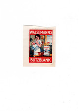 Alte Reklamemarke Blitzblank-Reiniger von Walsemann (Haushalt Reklame Werbung)