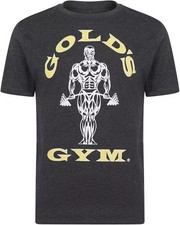 3 Gold's Gym Muscle Joe Crew Fitness T-Shirt Wear Herren Bodybuilding ifbb Sport