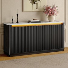 61" Fluted Buffet Cabinet Faux