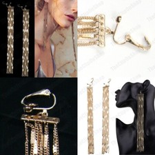 CLIP ON 20cm sehr lange GOLD