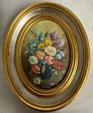 ovales Ölgemälde auf