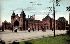 Ak Hamburg Altona, Hauptbahnhof, Fahrradfahrer - 4853576