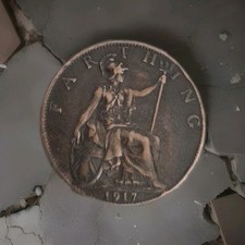 Großbritannien 1 Farthing 1917 King Georg V Bronze