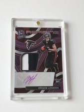 Panini Spectra 2022 Drake London Falcons Rookie RC Patch Auto RPA Purple NFL /30