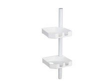 Wenko XXL Teleskop Duscheckregal, mit 4 Ablagen (Weiß) - B-Ware neuwertig