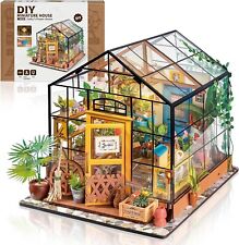 ROBOTIME 1:24 Puppenhaus Miniatur Möbel Cathy’s Flower House mit LED-Beleuchtung