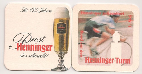 Henninger alter bierdeckel - -,